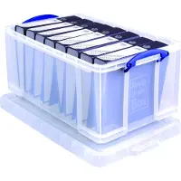 Really Useful Boxes 64L, Aufbewahrungsbox, Transparent, Rechteckig, Polypropylen (PP), Einfarbig, 64 l