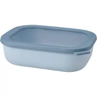 Mepal Cirqula - Mikrowellengeschirr - Multikom Multischüssel rechteckig 2000 ml - Nordic blue - Meal prep box - Frischhaltedosen mit Deckel