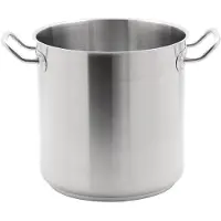 Vogue Edelstahl Suppentopf 20,5L 30 cm Ø Induktionsgeeignet mit kühl bleibenden Griffen