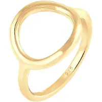 Elli Silberring "Ring Kreis Rund Geo Statement 925 Silber" Gr. 54, gold, Fingerringe, Damen, 54, Silber 925 (Sterlingsilber), Silberring