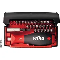 Wiha Bit Set Collector Security Standard 25 mm gemischt 27-teilges Set 1/4 zoll C6,3 in Box - 09393