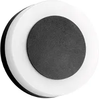 Brumberg 10030183 LED-Wandanbauleuchte IP54, 230 V AC, 50 Hz, 9 W, 3.000 K, rund, schwarz struktu