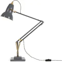 Anglepoise Original 1227 Tischlampe, grau/messing - , Original 1227 Brass, Grau, für Arbeitszimmer / Büro, Metall, Industrielles Design