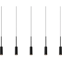 Lucide 5-Licht-Design Pendellampe Tubule Schwarz