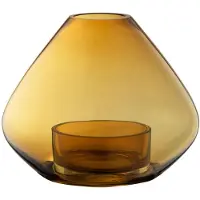 AYTM Laterne Uno, Vase, bernstein, Ø 14 cm, Höhe 11 cm, Glas