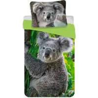 Koala Kinder Erwachsenen Bettwäsche Paar Wildnis Eukalyptusbaum Bettdecke 140x200 + Kopfkissen 70x90 cm Kopfkissen 100% Baumwolle