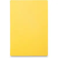 Hendi Schneidebrett hygienisch, HACCP, 600 x 400 x 18 mm, Langlebiges Schneidbrett mit beidseitiger glatten Oberfläche, Farbe: gelb