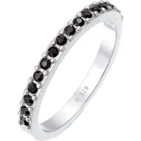 Elli Silberring "Ring Bandring Memoire Kristalle 925 Silber" Gr. 58, silber, Fingerringe, Damen, 58, Silber 925 (Sterlingsilber), Silberring