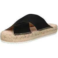 Espadrij l'originale - Women's Croisette Velour Low - Sandalen Gr 41 schwarz/beige