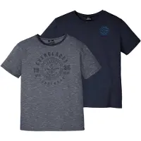 Bonprix T-Shirt Packung, 2 Stk. Regular Fit, Kurzarm-Design, mit modischem Druck