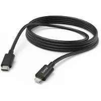 Hama 00187274, 3 m, Lightning, USB C, Männlich, Männlich, Schwarz
