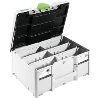 Festool Systainer SORT-SYS3 M 187 Domino, Werkzeugkasten-Set, Edelstahl, 15,9 l, 296 mm, 396 mm, 187 mm