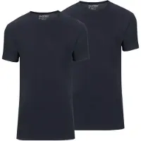 Slater 2er-Pack T-shirt Basic Extra Lang Rundhals Weiß