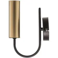 Luminex Wandleuchte Loppe, einflammig, schwarz/gold