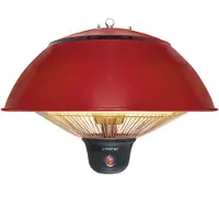 Trotec Design-Deckenheizstrahler IR 1510 SC Infrarotheizer Halogen-Infrarotröhre mit 3 Heizstufen: 500 W / 1.000 W / 1.500 W