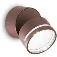 Ideal Lux Applique Moderna Rund Omega Metallo Kaffee Led 7W 4000K Luce Naturale