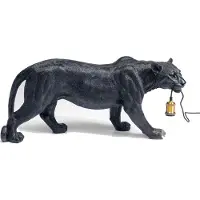 Kare Animal Bagheera Tischlampe schwarzer Panther