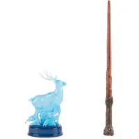 Spin Master Wizarding World Harry Potter - Leuchtzauberstab von Harry Potter mit Patronus-Projektion, ca. 33 cm, Abenteuer, 5 Jahr(e), LR44, Akkus/Batterien enthalten