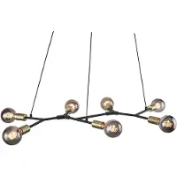 Nordlux Hängeleuchte Josefine in Schwarz, siebenflammig