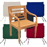 Lestix International Sitzauflage 45 cm x 42 cm für Gartenstuhl Aoste TS-2010 - grün