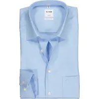 Olymp Businesshemd "Luxor comfort fit", Herren, Gr. 48, N-Gr, blau (hellblau), Web, Obermaterial: 100% Baumwolle, comfort fit, 2-Knopf-Manschette, Hemden Businesshemd