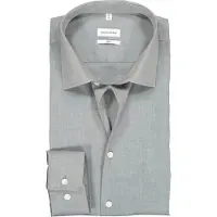 Seidensticker Businesshemd "Schwarze Rose", Herren, Gr. XXL (45), normale Ärmellängen, grau, 100% Baumwolle, unifarben, slim fit, 2-Knopf-Manschette, Hemden Businesshemd, Slim 1/1 Kentkragen Uni