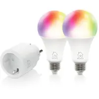 Deltaco SH-KIT01, Weiß, 802.11b, 802.11g, Wi-Fi 4 (802.11n), E27, Multi, 2700 K, 6500 K