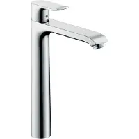 Hansgrohe Metris Einhebel-Waschtischmischer 260 mit Zugstangen-Ablaufgarnitur für Waschschüsseln, 31082000