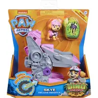 Paw Patrol Dino Rescue Skyes Basis Fahrzeug mit Rückzieh-Mechanismus, inklusive Hundefigur und Überraschungs-Dino, Spielzeug für Kinder ab 3 Jahren, 3 Jahr(e), Mehrfarbig