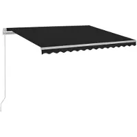 vidaXL Markise Manuell Einziehbar mit LED 400x300 cm Anthrazit