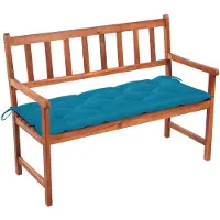 vidaXL Gartenbank mit Auflage 120 cm Massivholz Akazie