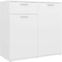 vidaXL Sideboard Weiß 80x36x75 cm Holzwerkstoff