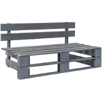 vidaXL Outdoor-Bank Paletten Holz Grau