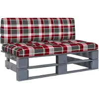 vidaXL Outdoor-Mittelsofa Paletten Imprägniertes Kiefernholz Grau