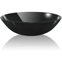 vidaXL Waschbecken Hartglas 42 cm schwarz