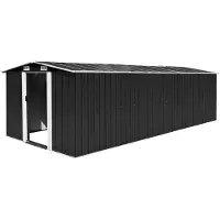 vidaXL Gerätehaus 257x580x181 cm Metall Anthrazit