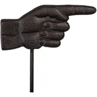 Clayre & Eef Gartenspieá Hand 18x88 cm Braun Metall
