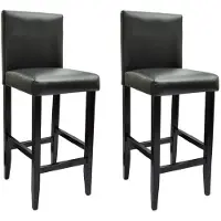 vidaXL Barhocker 2 Stk. Schwarz Kunstleder
