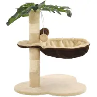 vidaXL Katzen-Kratzbaum mit Sisal-Kratzstange 50 cm Beige und Braun