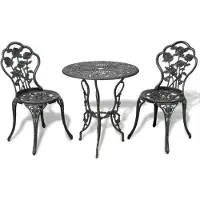 vidaXL 3-tlg. Bistro-Set Aluminiumguss Grün