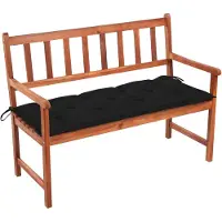 vidaXL Gartenbank mit Auflage 120 cm Massivholz Akazie