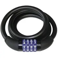 QT Cycletech Spiralschloss-Ziffer-Kombination 1200 x 12 mm schwarz