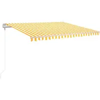 vidaXL Markise Automatisch Einziehbar 450x300 cm Gelb und Weiß