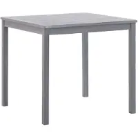 vidaXL Gartentisch Grau 80x80x74 cm Massivholz Akazie