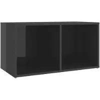 vidaXL TV-Schrank Hochglanz-Grau 72x35x36,5 cm Holzwerkstoff