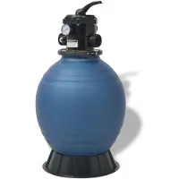 vidaXL Pool-Sandfilter mit 6-Wege-Ventil Filterkessel Blau 460 mm