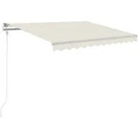 vidaXL Markise Automatisch Einziehbar 350x250 cm Creme
