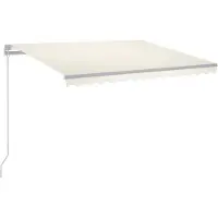 vidaXL Markise Manuell Einziehbar mit LED 300x250 cm Creme