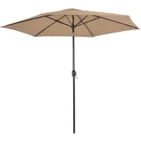 vidaXL Sonnenschirm mit Metall-Mast 300 cm Taupe
