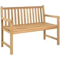 vidaXL Gartenbank 114 cm Massivholz Teak